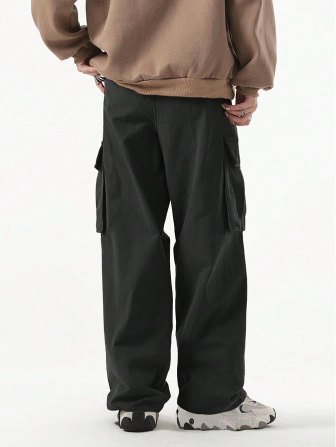 ZAFUL Men's Casual Overalls - Elastic Drawstring Waistband Comfortable Streetwear Pants2