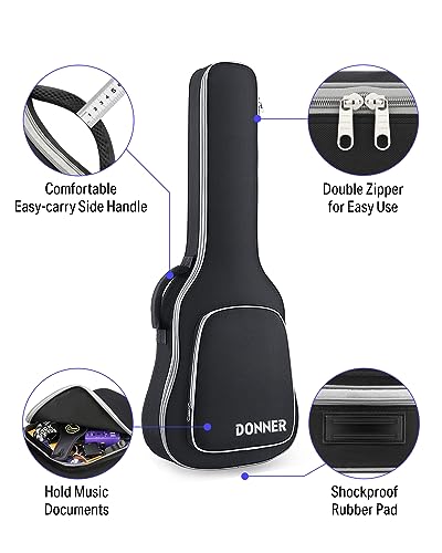 Donner EC2034 39 Inch Electric Guitar Case, 5Mm Thick Padding Sponge 600D Ripstop Waterproof Nylon Soft Electric Guitar Bag thumb #2