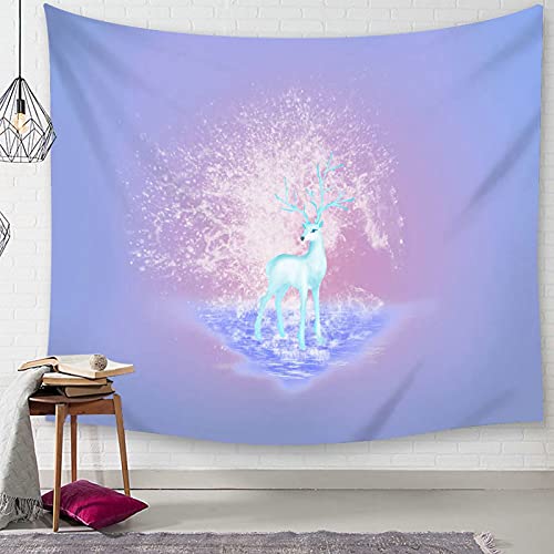 Tapiz de pared de alce KnSam para decorar tu salón con tonos lila de 150x150 cm 2