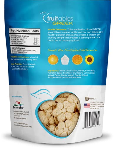Fruitables Greek Yogurt Dog Treats – Healthy Dog Treats – Training Treats - Vanilla Yogurt Flavor With Pumpkin Granola – 7 Ounces #TOP1