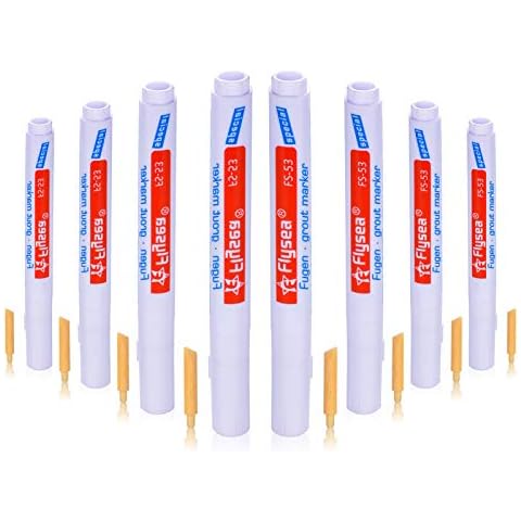 ABOAT Grout Pen White Grout Repair Marker with Replacement Nib Tip to Restore The Look of Tile Grout Lines (12, White) Cover