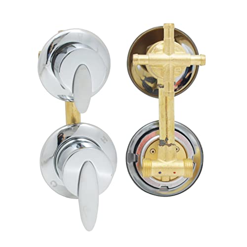 Panneau Douche Laiton 3/4/5 Voies Robinet Mitigeur Eau Chaude et Froide Commutateur Colonne Contrôle Chauffage Mélangeur Vave Inverseur, Cartouche Céramique (Conjoint- Intubation 4 Voies- A) Cover