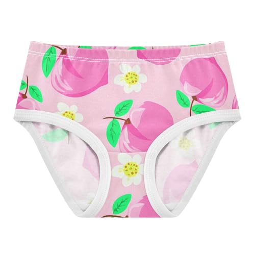 Cotton Girls Underwear Toddlers Pink Peaches Green Flowers Pastel Panties for Girl Cartoon Undies Kids Briefs 2t