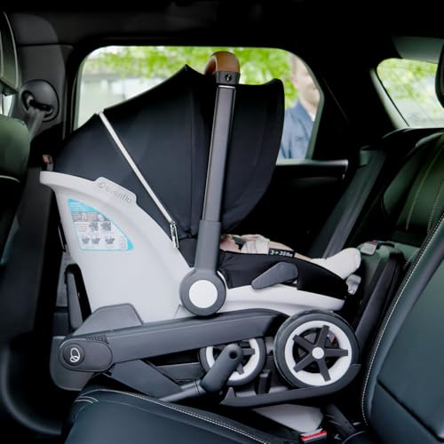 Gold Shyft DualRide with Carryall Storage Infant Car Seat and Stroller Combo (Moonstone Gray) - Image 3