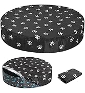 FATCOOLGOO Foldable Dog Pool Cover - Fit 48/64 Inches Universal Dog Round Pool, Collapsible Water...