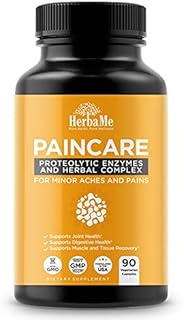 HerbaMe Anti-Inflammatory Supplement, Proteolytic Enzymes with Devils Claw, 90 Capsules, Natural Joint, Muscle, Tissue, Wounds and Post-Surgery Recovery Support, Inflammation Relief for Arthritis