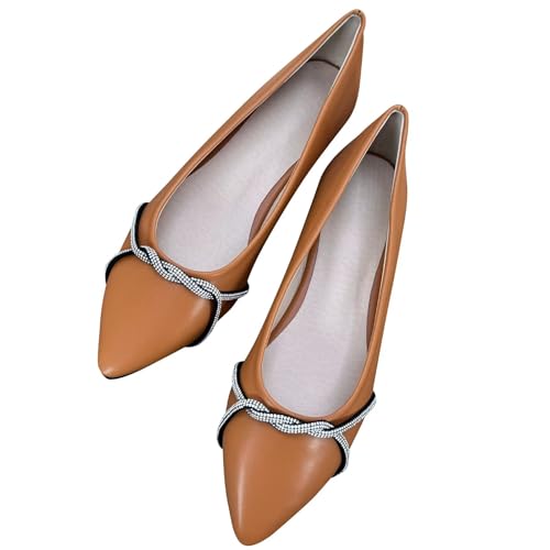 Image of Stunner Womens Flats Fashion Pointed Toe Bowknot Ballet Flats Cute Slip On Dress Flats Comfortable Party Wedding Flats2