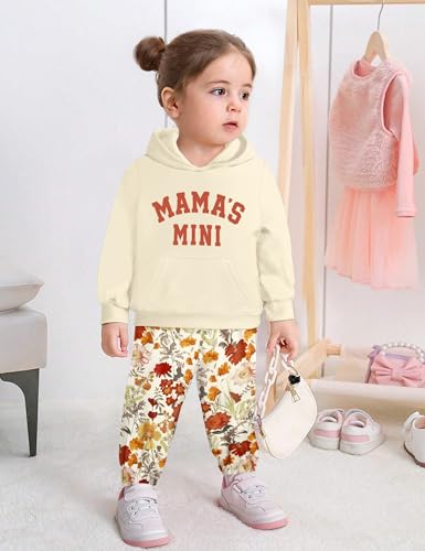 KANGKANG Toddler Baby Girl Clothes Hoodie Sweatshirts Print Pants 2 Piece Outfits Cute Fall Winter Clothing Set3
