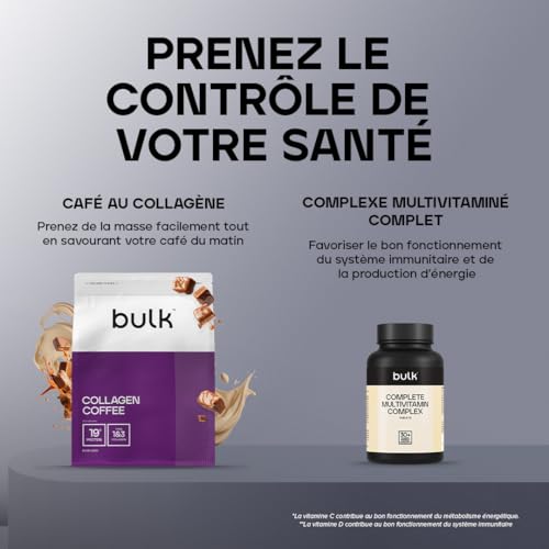 Bulk Collagène et Vitamine C en Poudre, 12 000 mg par portion, peptides de collagène hydrolysé, type 1 et type 3, Peptides de Collagène, Vanille, 500 g – Image 7