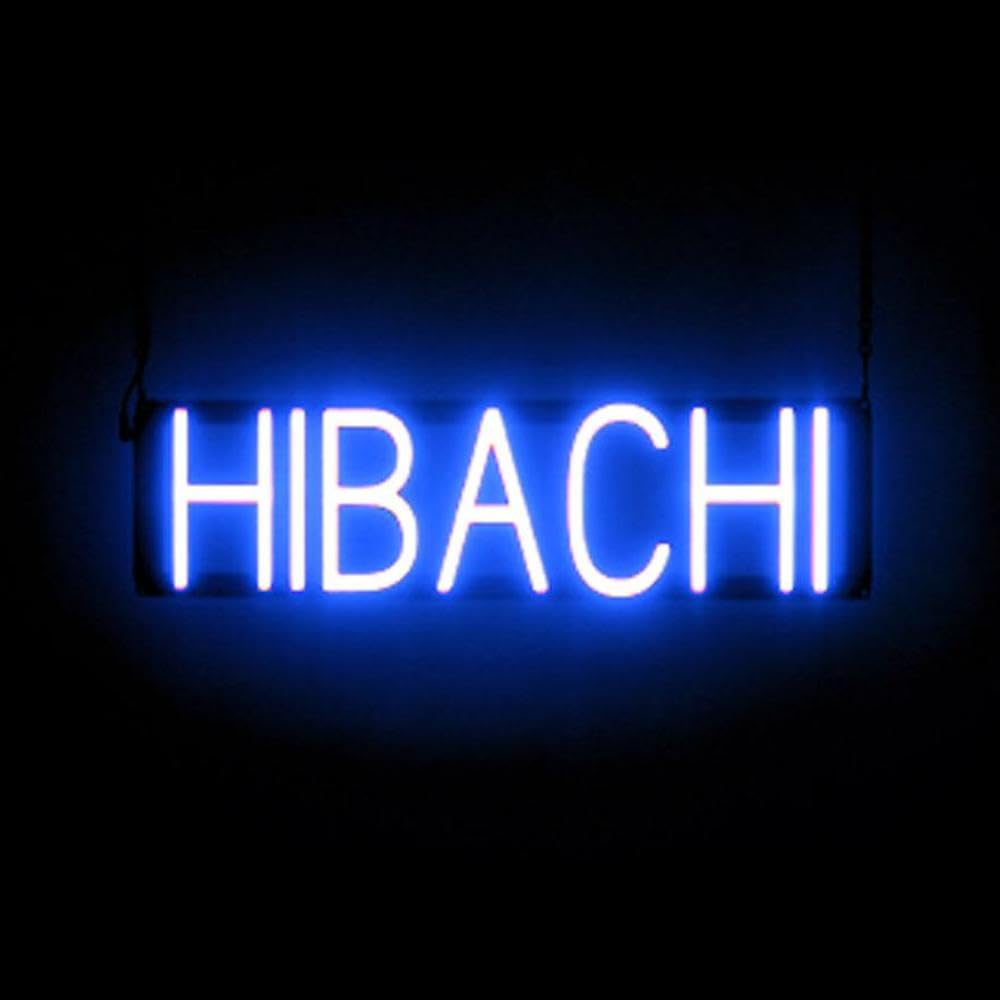 SpellBrite LED Neon HIBACHI Sign for Business - Blue, 23" x 6"