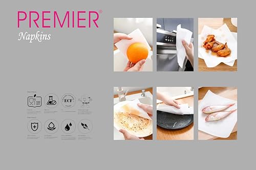 Image of Premier FunServe Tissue Paper Napkin (200 Sheets) | 50 Pulls (Pack of 4), Soft Absorbent 2ply Tissue Napkins | Disposable Table Napkins for Everyday use at gatherings, party, home, offices