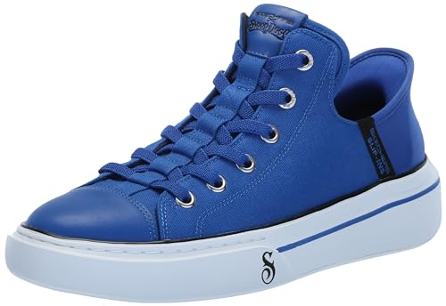 Skechers Men's Snoop Dogg: Snoop ONE-BOSS Life Canvas Hands Free Slip-Ins Sneaker, Blue, 13