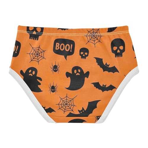 Black Halloween Bats Underwear for Girls, Toddler Girl Panties, Cotton Girls Underwear, 2–8 Years2