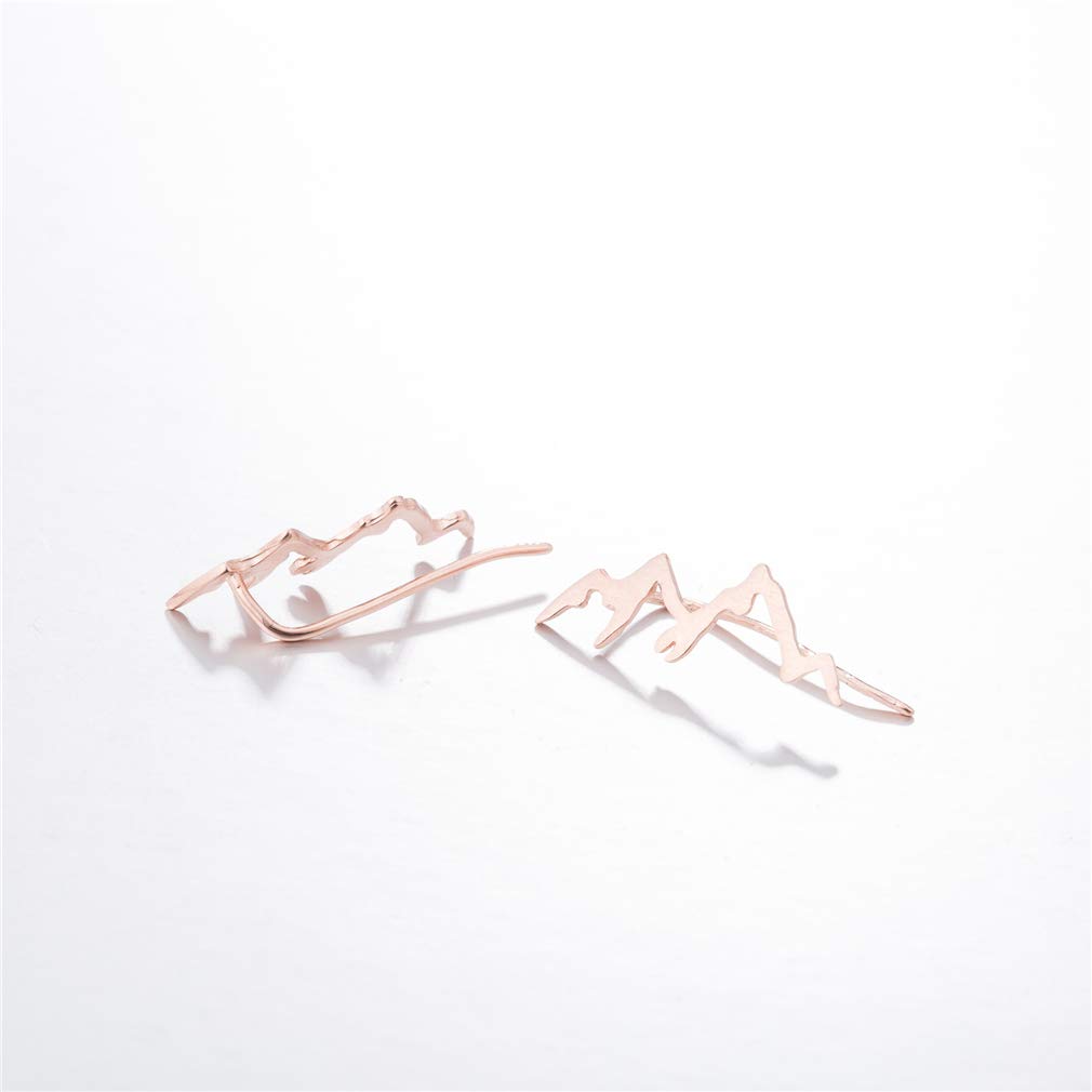 YXWYXWA Snow Mountain Ear Cuff Climber Crawler Wrap Earring Women Jewelry
