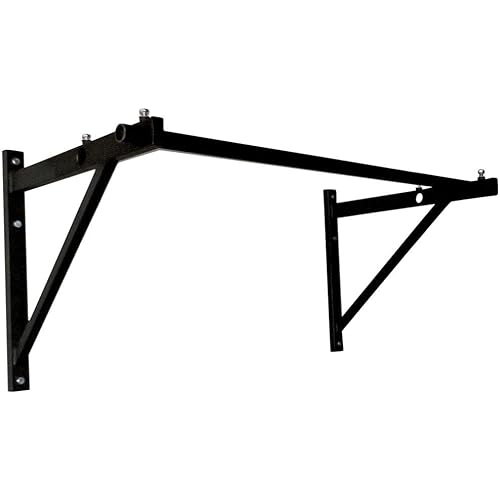 Titan Fitness Adjustable Depth 52" Wall Mounted Pull Up Bar, 14" or 22" From Wall, Rated 400 LB, Home or Garage Gym Chin Up Workout Training Station, Upper Body Workout