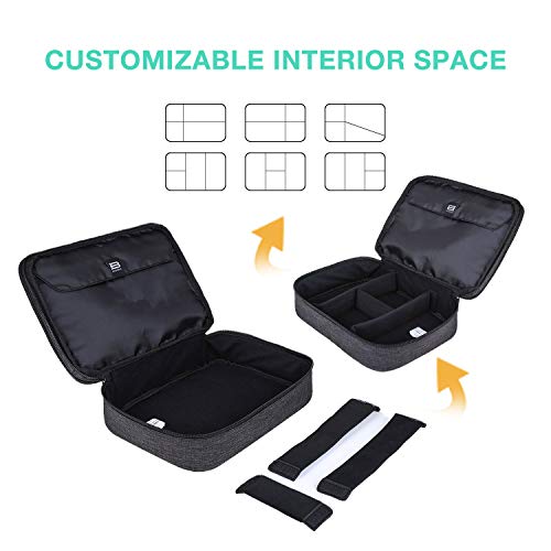 BAGSMART Double Layer Travel Universal Cable Organizer Cases Electronics Accessories Storage Bag for 10.5 Inch iPad Pro - Image 4