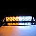 Jackey Awesome 8-LED Warning Caution Van Truck Emergency Strobe Light Lamp Bar (Amber & White)