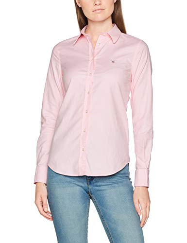GANT Damen Stretch Oxford SOLID Klassische Bluse, Light PINK, 32