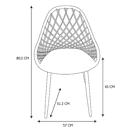 Chaise extérieure blanche Málaga en résine haut de gamme résistante