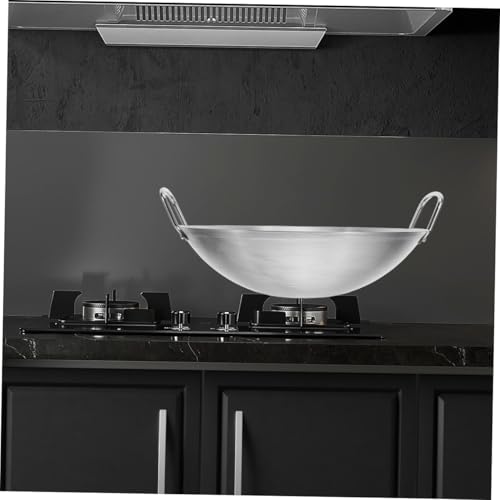 Wok de acero inoxidable con fondo redondo y dos asas miniatura 5