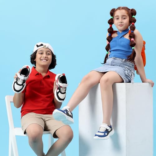 Image of TRASE Kids Sports Shoes for Boys & Girls | Lightweight, Comfortable Unisex Footwear | Lace-Up for Running, Walking & Outdoor Play