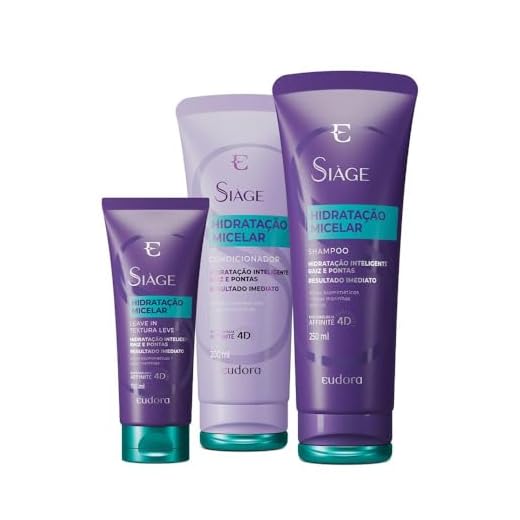 Eudora Kit Siàge Hidratação Micelar: Shampoo 250ml + Condicionador 200ml + Leave-In 100ml
