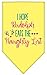 Mirage Pet Products Hope Rudolph Eats Naughty List Screen Print Bandana Yellow Small