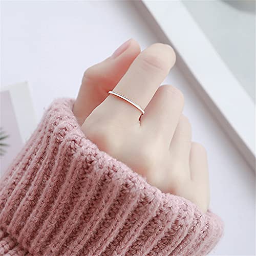 Women's Stainless Steel 1MM Thin Plain Midi Stacking Ring Band Comfort Fit, Size 3 to 104