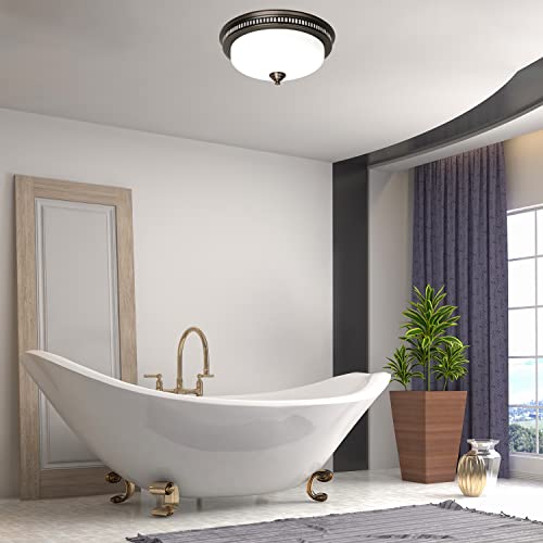 Image of Akicon Bathroom Exhaust Fan with Light, Ultra Quiet 110 CFM 1.5 Sones Ventilation Exhaust Bathroom Fan Light Combo and Nightlight, 3 Years Warranty (Oil Rubbed Bronze)