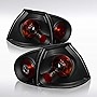 Autozensation Compatible with Volkswagen Golf Mk5 Gti 2006-2008, Jdm Black Tail Lights, L+R Pair Taillight Assembly