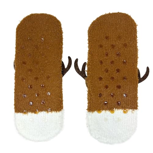 Image of ooohyeah Women's Animal Mary Janes Sock Slippers, Funny Cute Travel Trip Socks, One Size