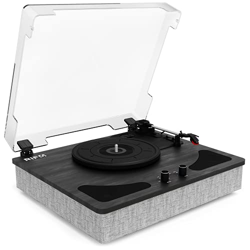 RIF6 Record Player with Speakers and Anti Dust Cover Γ’β¬β 3 Speed Vinyl Player with Ruby Needle Γ’β¬β Bluetooth, Auto Stop Function and Vibration Isolation System Γ’β¬β Black Wood RIF6 Record Player with Speakers and Anti Dust Cover Γ’β¬β 3 Speed Vinyl Player with Ruby Needle Γ’β¬β Bluetooth, Auto Stop Function and Vibration Isolation System Γ’β¬β Black Wood