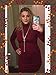 TOB Women's Sexy Stand Neck Long Sleeve Ruched Bodycon Mini Club Dress Wine Red