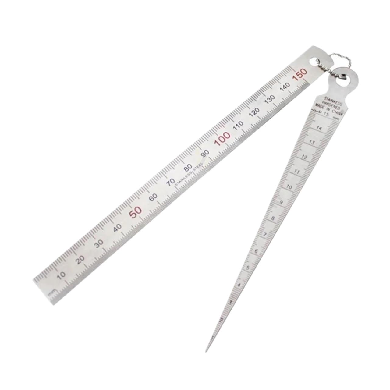 1-15mm Set Wedge Feeler Gauge Clearance Ruler Probe Taper Gap Measurement Tools Steel Valve Thickness