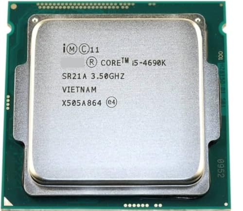 Image of Core i5 4690K Processor Solid Performance # Clock Speed 3.50GHz # 4 Cores & 4 Threads # LGA 1150# 6MB Cache # TDP 88W (Core i5 4690K Processor)