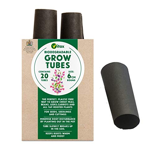 VITAX 6GT1 Biodegradable Grow Tubes, Black, 5.5 x 11.5 x 22 cm