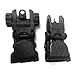 Ade Advanced Optics Tactical Automatic Button Quick Deploy Black Color Front & Rear Flip Push Backup Polymer BUIS Aiming Sights