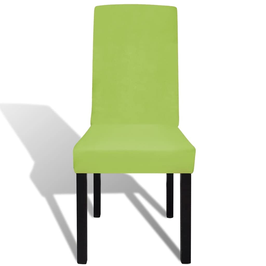 Decor - Funda recta elástica para silla, 4 unidades, color verde