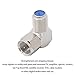 Blacell (5 Pack) 3Ghz Coax Cable 90°Degree F Female to Male Connector Right Angle Adapter - Corner Coax F RG6 Coupler Adapter Connector Joiner