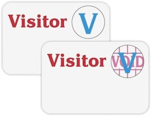 C-Line 97004 Time's Up! Self-Expiring Visitor Badges, One-Day Badge, 3 x 2, White, 100/Box