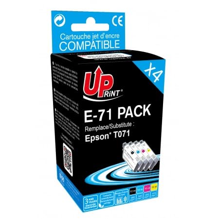 Pack de 4 Cartouches d'encre Premium Compatible Epson 0715 - T0715 - C13T07154011 Guépard