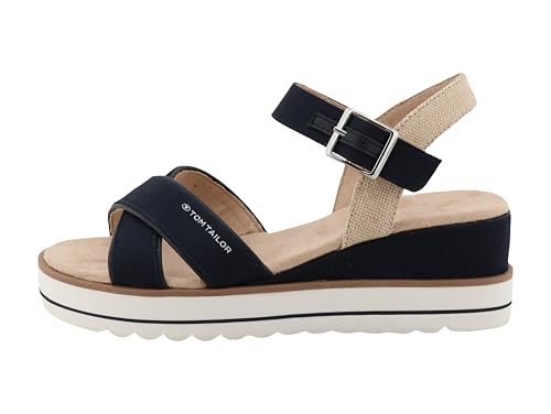 Sandale cale TOM TAILOR Femme confort talon compensé stable