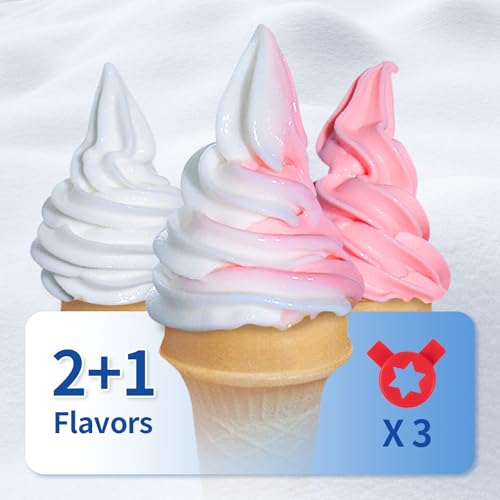 Image of VEVOR Commercial Ice Cream Maker, 22-30L /H Yield, Countertop Soft Serve Machine with 2x6L Hopper 2L Cylinder LCD Panel Puffing Shortage Alarm, Frozen Yogurt Maker for Restaurant Snack Bar, Silve