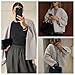 HOTIAN Women Cropped Wool Blend Coats Long Sleeve Coat Jacket Peacoat Fall Winter Outwear Overcoat