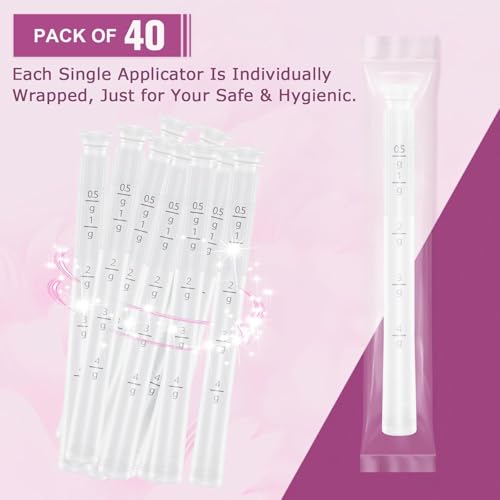Image of Disposable Vaginal Applicators - Updated with Dosage Markings, Individually Wrapped for Hygiene, Fits Most Lubricants, Creams & Gels, Feminine Care Essentials (120 Pack)