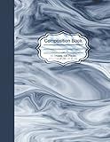 Colored Marble Cover Composition Book with 50 Sheets / 100 Pages of Wide Ruled White Paper: College Ruled Composition Notebook, Home School Supplies for College Students