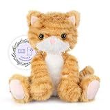 SuzziPals Heatable & Coolable Orange Cat Stuffed Animal, Cat Heating Pad Microwavable for Soothing & Relaxation, Lavender Scented Orange Cat Plush Toy for Stress Relief, Stuffed Cat Toys for Kids