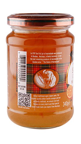 Image of Mackays Orange, Lemon & Ginger Marmalade Jam 340gm | Imported from Scotland | Made with Whole Fruits | Vegan | Gluten-Free | No Artificial Colors or Preservatives (Pack of 2)