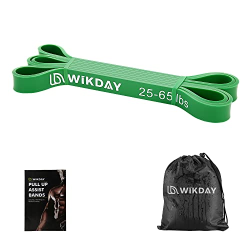 WIKDAY Resistance Bands for Working Out Exercise Bands Workout Bands Pull Up Assistance Bands for Body Stretching Training Physical Therapy Muscle Training for Men & Women Green (25-65 lbs)