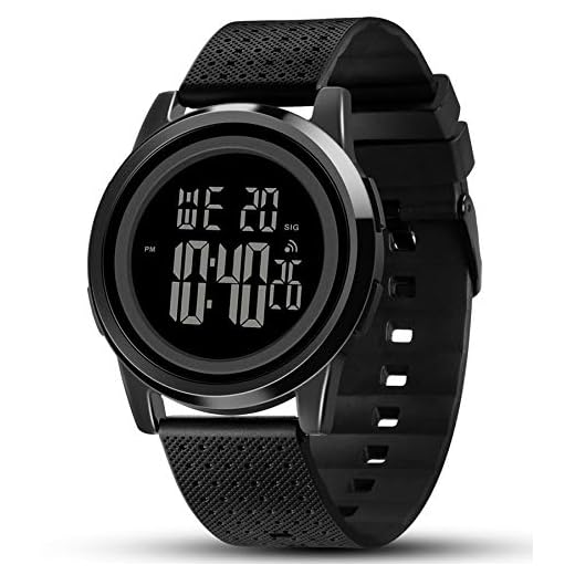 YUINK Mens Watch Ultra-Thin Digital Sports Watch Waterproof Stainless Steel Fashion Wrist Watch for Men Women